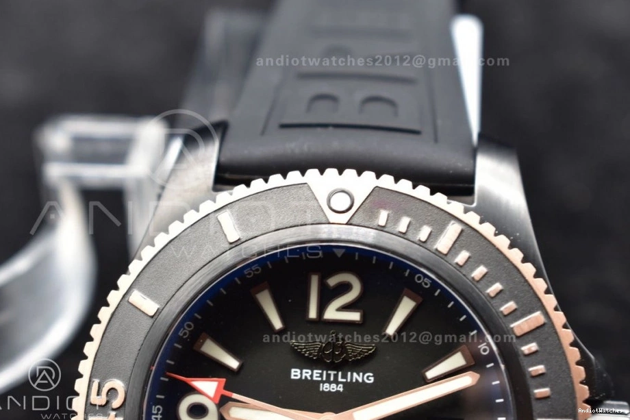 Superocean Best Black 1174 Dial A Black Automatic BestValue Rubber 44 on Strap TF Edition Bezel 1:1 Black 0827